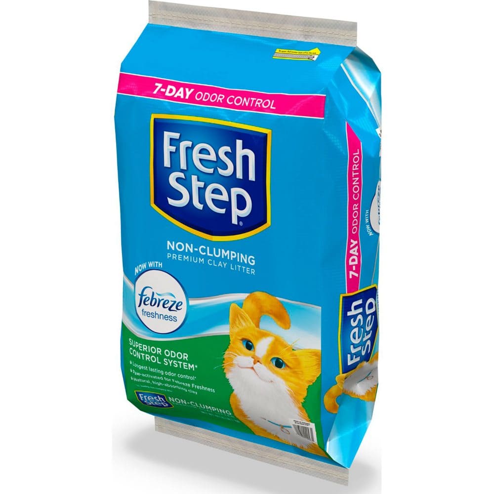 Fresh Step Non-Clumping Premium Clay Cat Litter with Febreze Freshness Scented (40 lbs.) - Cat Litter - Fresh Step