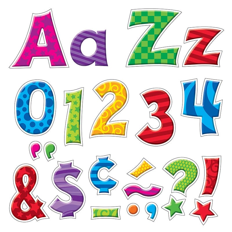 Friendly 4In Furry Friend Patchwork Uppercase/Lowercase Combo Pack (Pack of 3) - Letters - Trend Enterprises Inc.