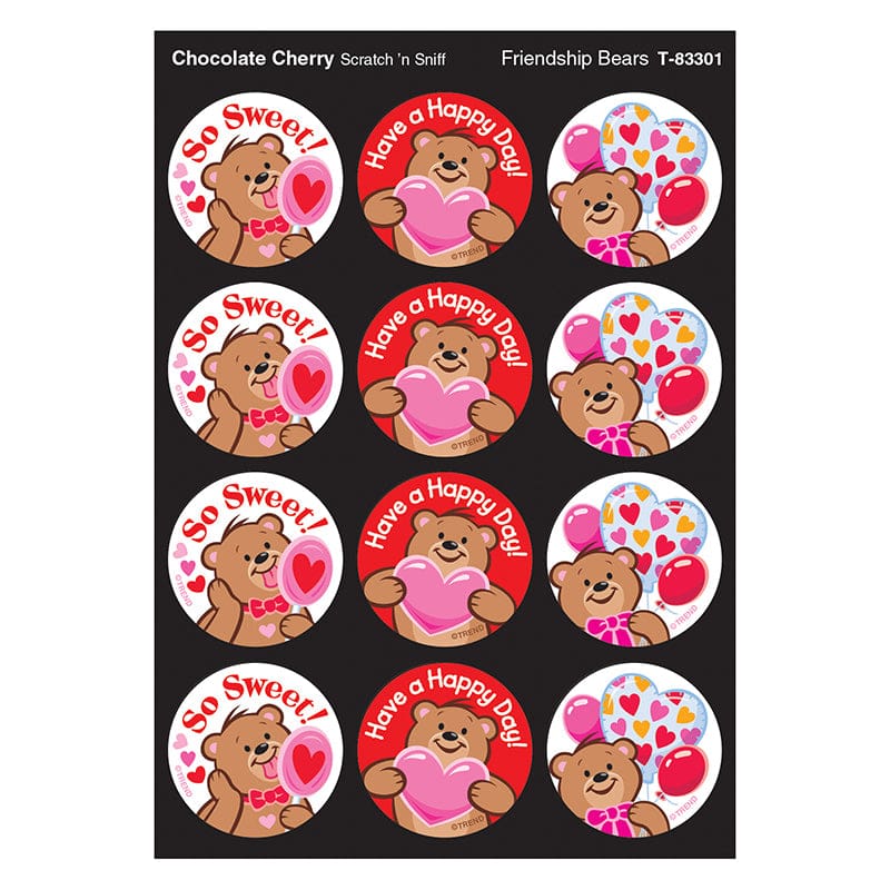 Friendship Bears/Choc Cherry Stinky Stickers (Pack of 12) - Holiday/Seasonal - Trend Enterprises Inc.