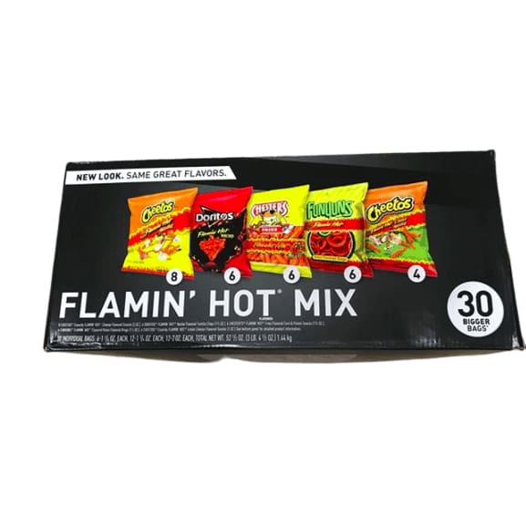 Frito-Lay Flamin' Hot Mix Variety Pack, 30 Count - ShelHealth.Com