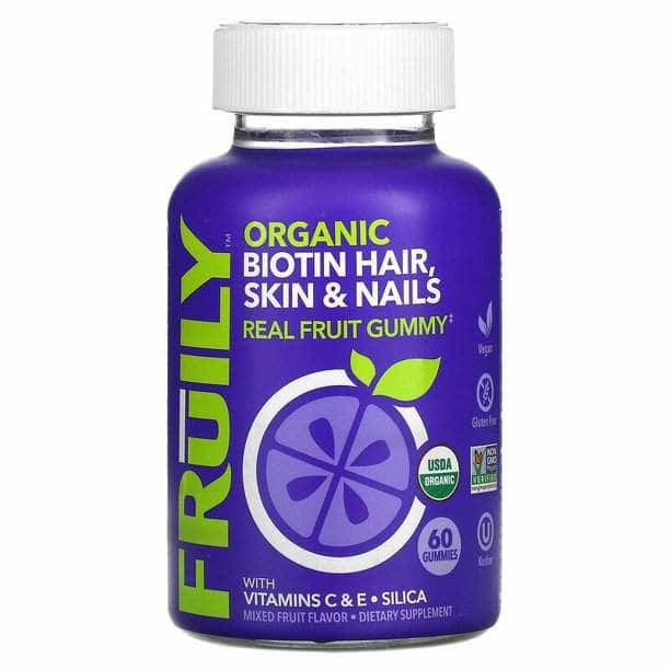 FRUILY New FRUILY: Biotin Hair Skin and Nails Real Fruit Gummy, 60 ea