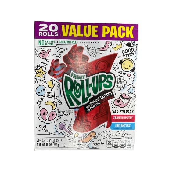 Fruit Roll-Ups Fruit Roll-Ups Fruit Snacks, Variety Pack, Value Pack, 20 Count