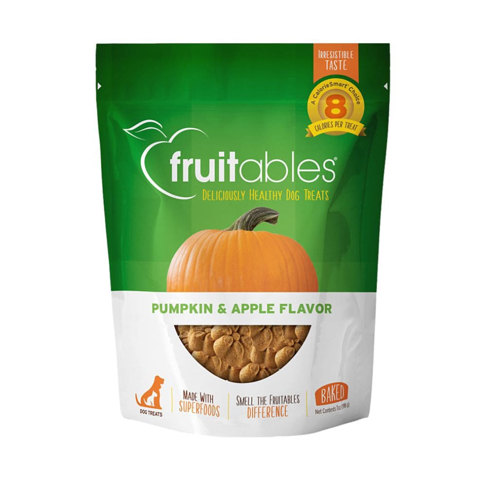 Fruitables Crunchy Baked Dog Treats Pumpkin Apple 7 oz - Pet Supplies - Fruitables