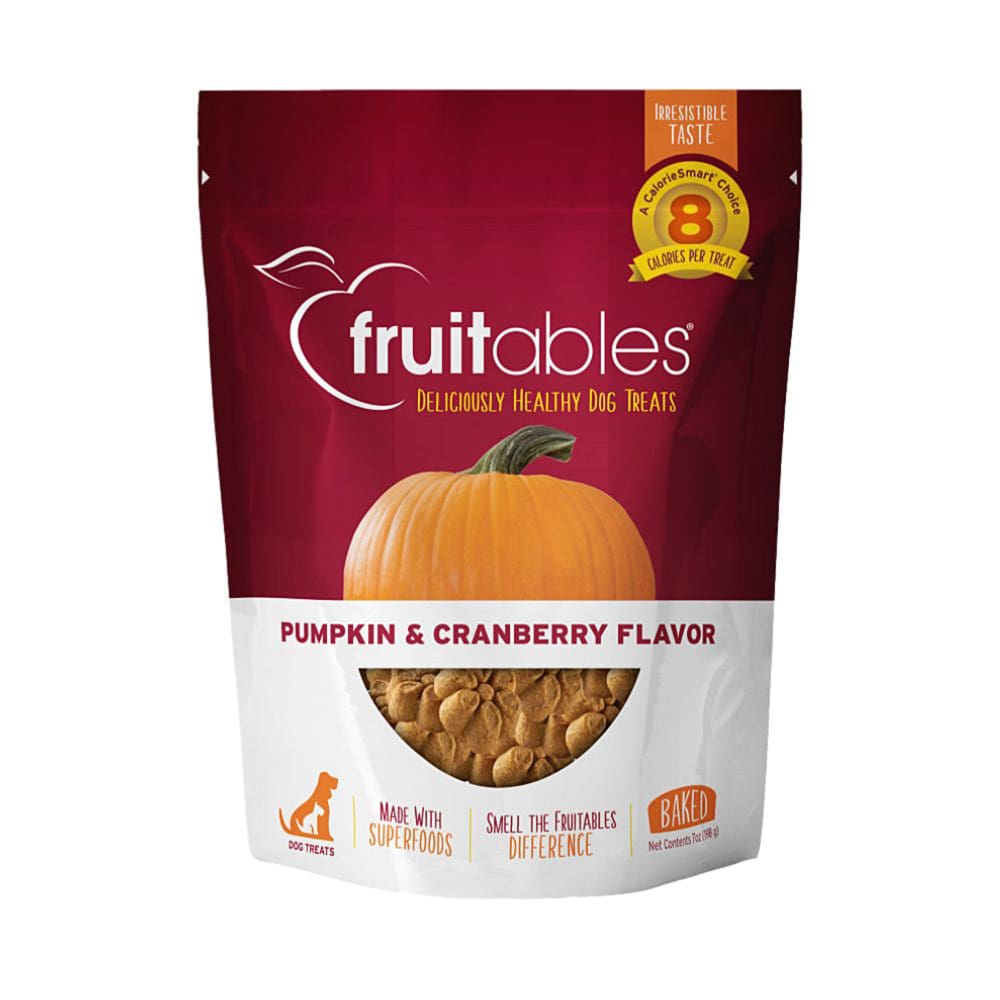 Fruitables Crunchy Baked Dog Treats Pumpkin Cranberry 7 oz - Pet Supplies - Fruitables