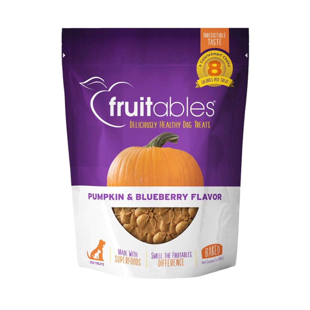 Fruitables Crunchy Baked Dog Treats-Pumpkin/Blueberry 1ea/7 oz - Pet Supplies - Fruitables