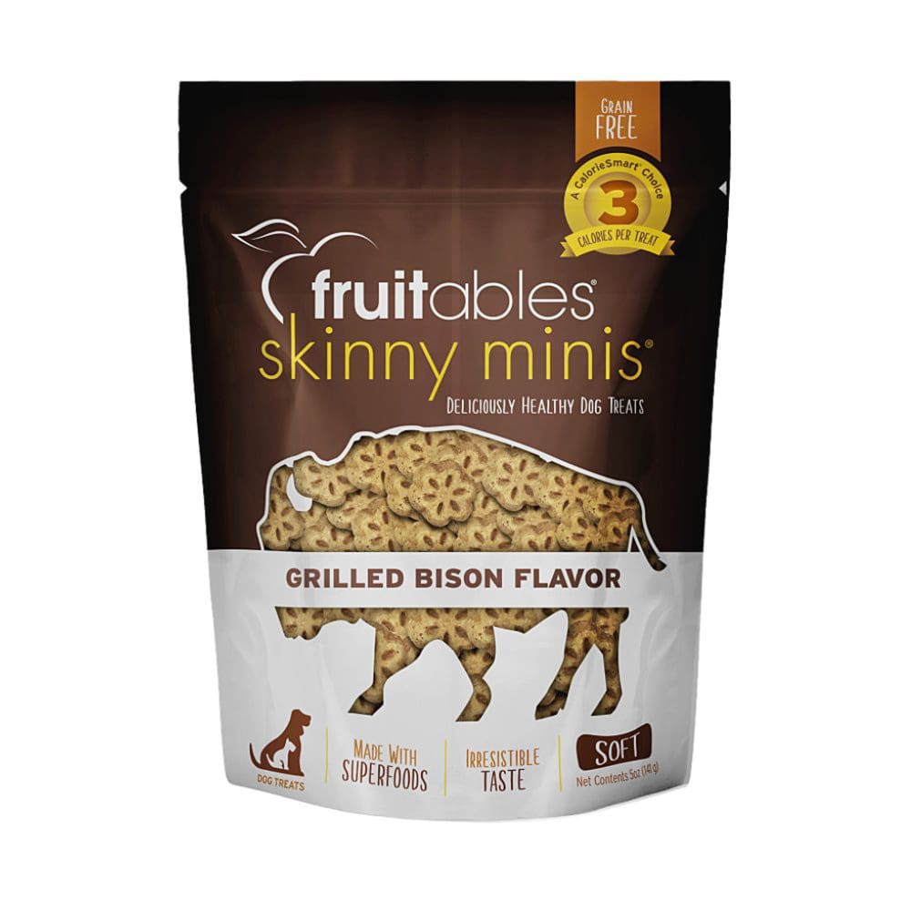 Fruitables Skinny Minis Soft Dog Treats-Grilled Bison 1ea/5 oz - Pet Supplies - Fruitables