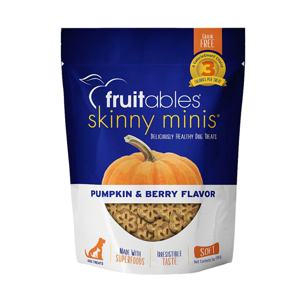 Fruitables Skinny Minis Soft Dog Treats Pumpkin Berry 5 oz - Pet Supplies - Fruitables