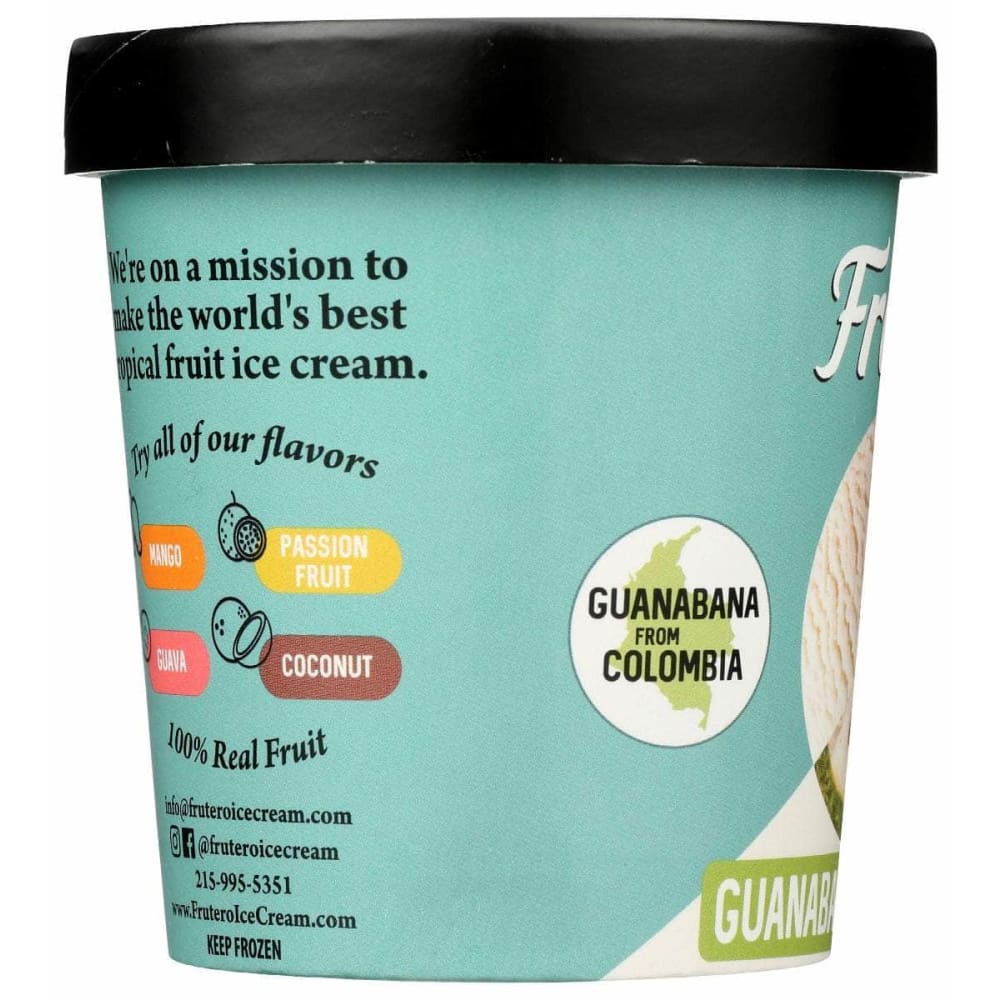 FRUTERO ICE CREAM Grocery > Frozen FRUTERO ICE CREAM: Guanabana Ice Cream, 1 pt