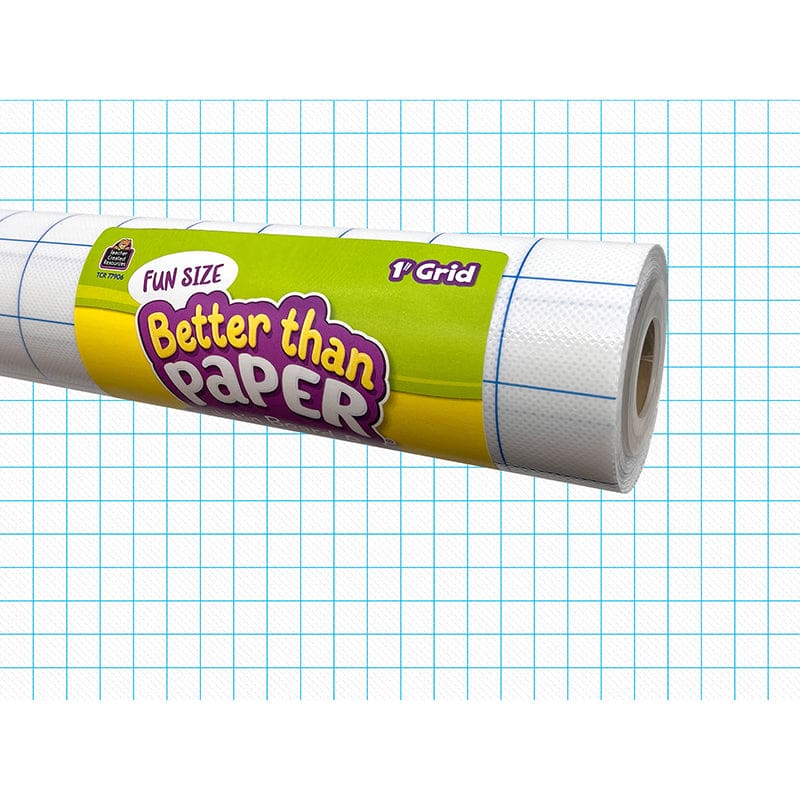Fun Size Grid Better Paper Bb Roll 1In Better Than Paper (Pack of 6) - Bulletin Board & Kraft Rolls - Teacher Created Resources
