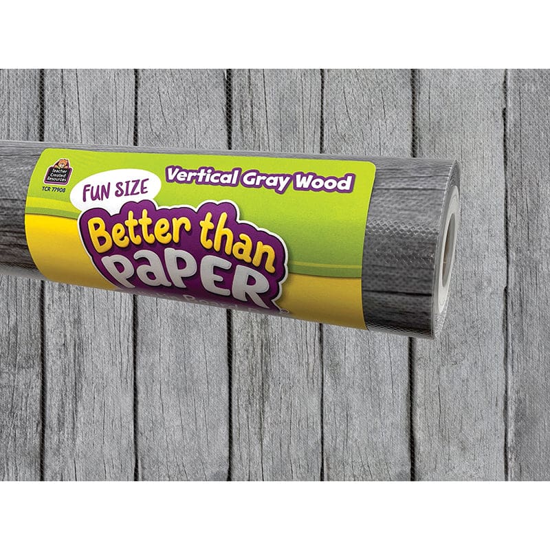 Fun Size Vertical Gray Wood Bb Roll Better Than Paper (Pack of 6) - Bulletin Board & Kraft Rolls - Teacher Created Resources
