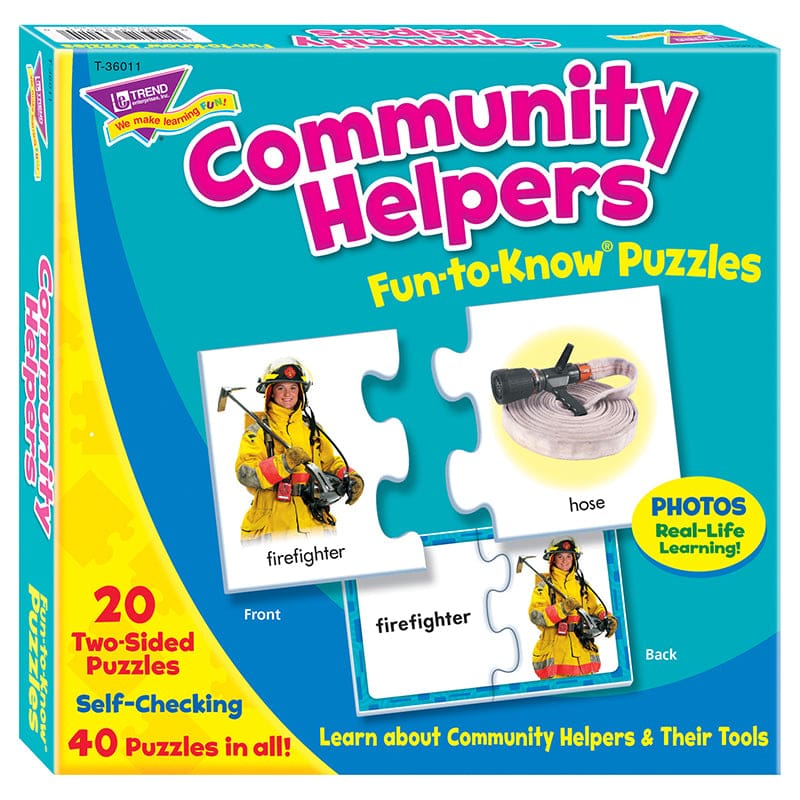 Fun To Know Puzzles Community Helpers (Pack of 3) - Puzzles - Trend Enterprises Inc.