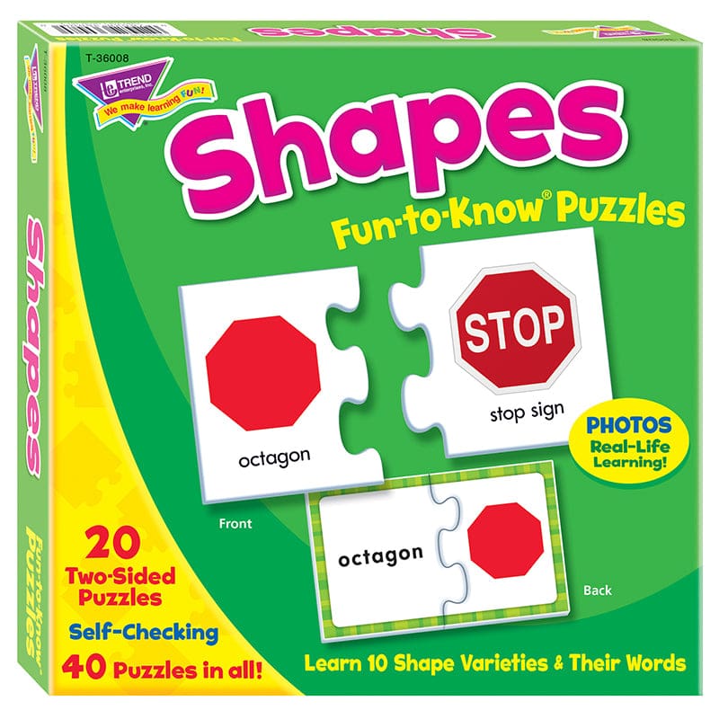 Fun-To-Know Puzzlesshapes (Pack of 3) - Puzzles - Trend Enterprises Inc.