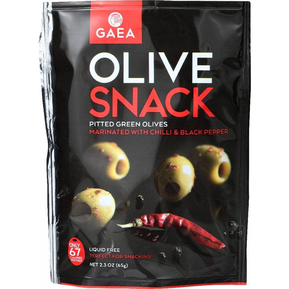 Gaea Gaea North America Olive Snack Pack Pitted Green Olives With Chili, 2.3 oz