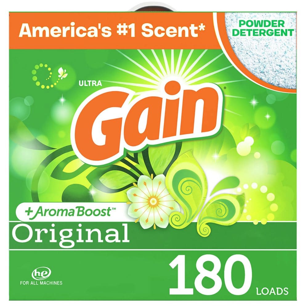 Gain Ultra Powder Laundry Detergent Original (206 oz. 180 loads) - Laundry Supplies - Gain