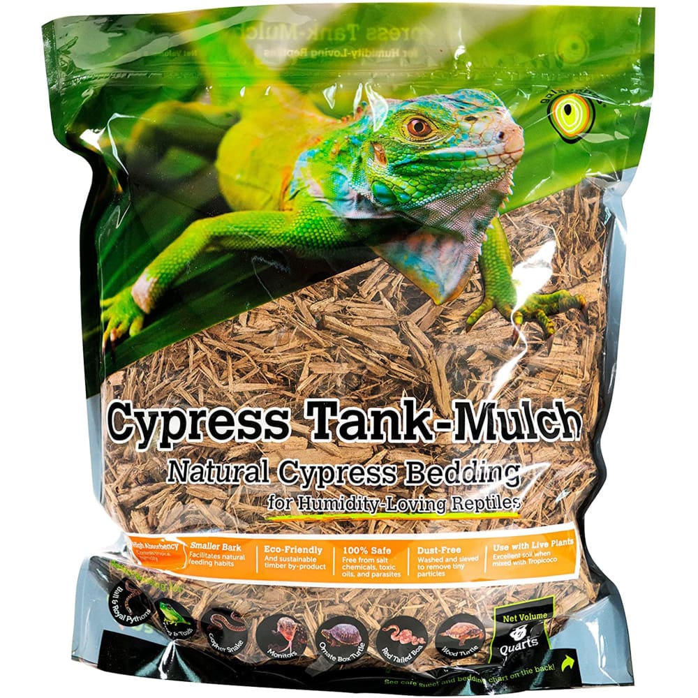 Galapagos Cypress Tank Mulch Natural Cypress Bedding Substrate Brown 8 qt - Pet Supplies - Galapagos