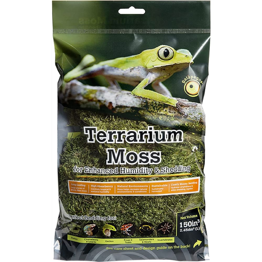 Galapagos Pillow Moss for Tropical and Forest Tanks Fresh Green 4 qt - Pet Supplies - Galapagos