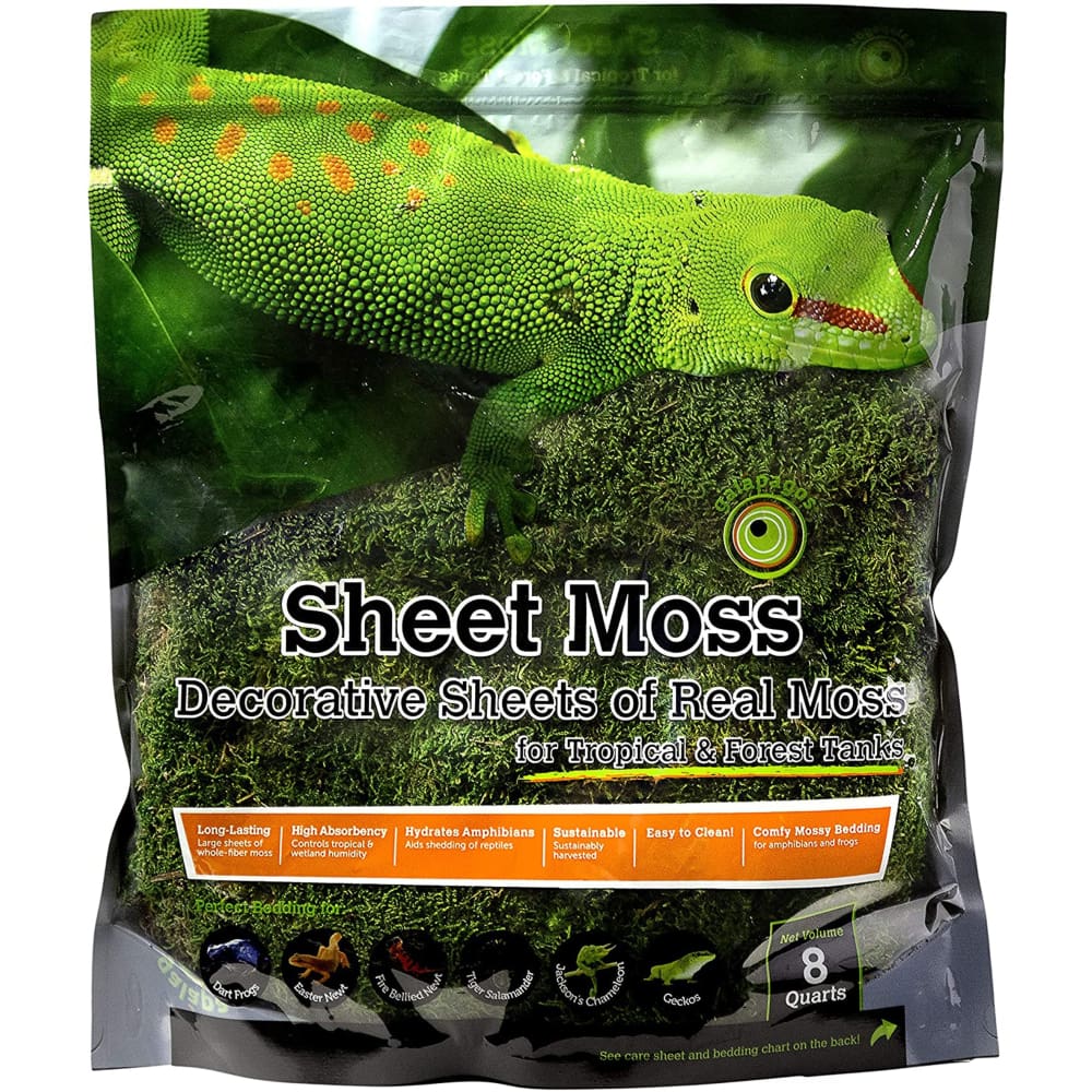 Galapagos Sheet Moss Decorative Sheet of Real Moss Substrate Fresh Green 2.6 qt Mini - Pet Supplies - Galapagos