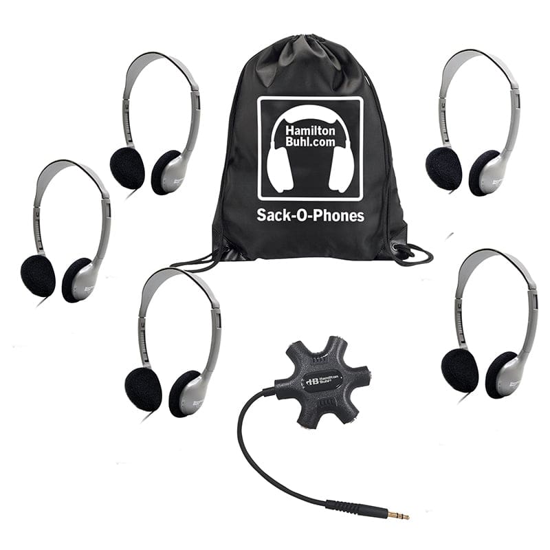Galaxy Headphones Blk 5/Pk with Access - Headphones - Hamilton Electronics Vcom