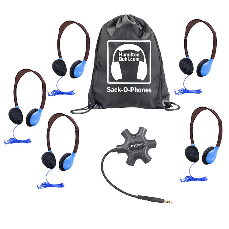 Galaxy Headphones Blu 5/Pk with Access - Headphones - Hamilton Electronics Vcom