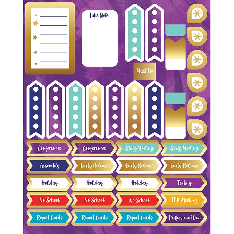 Galaxy Planner Accents Sticker Pack (Pack of 12) - Stickers - Carson Dellosa Education