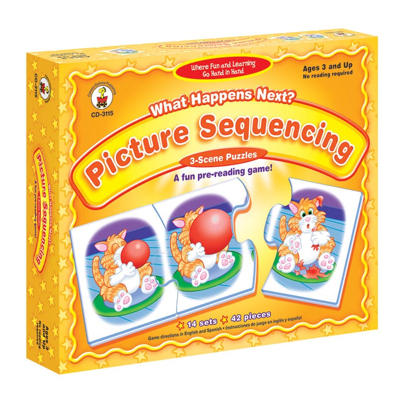 Game What Happens Next Sequencing Ages 3& Up Picture (Pack of 6) - Games - Carson Dellosa Education