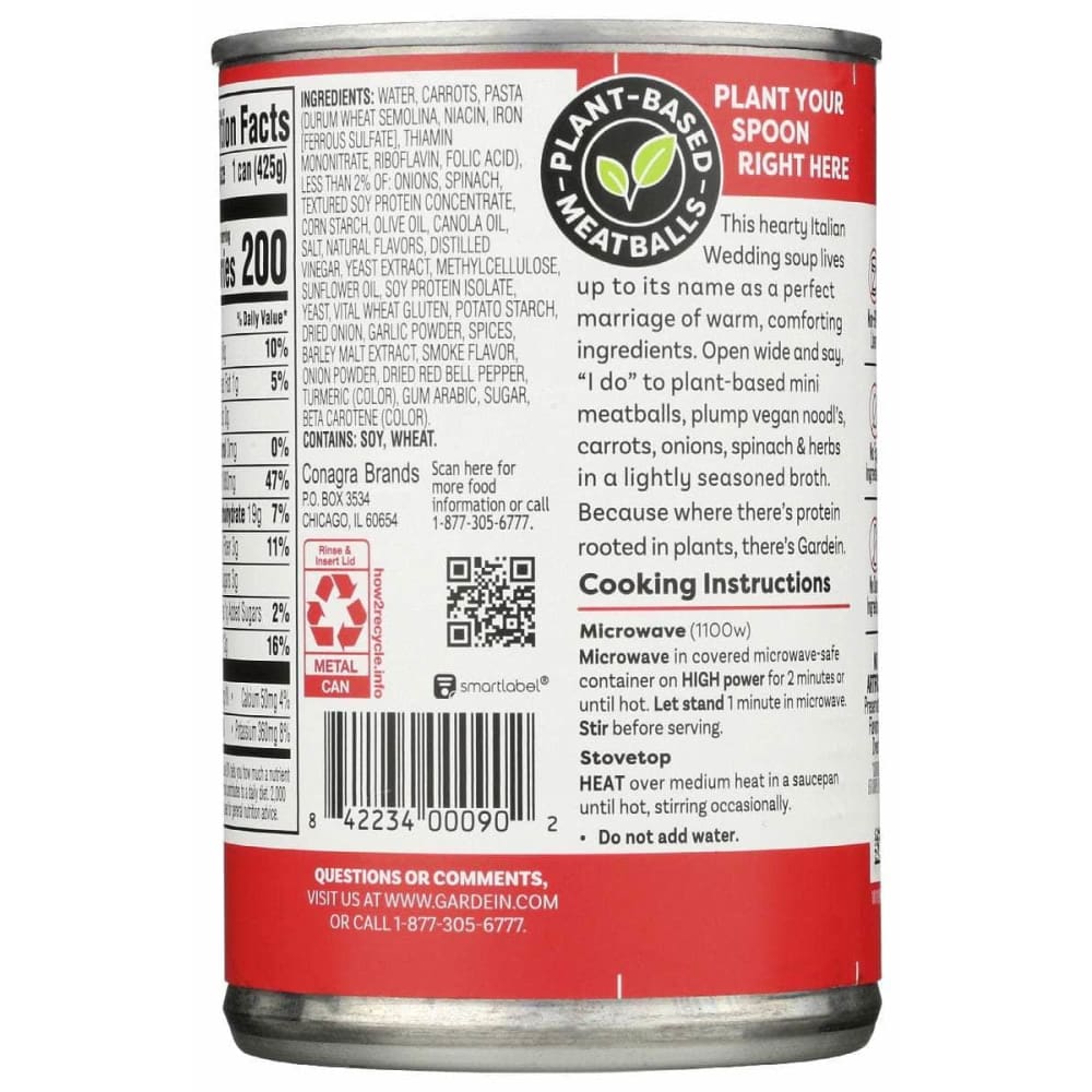 GARDEIN Grocery > Soups & Stocks GARDEIN: Soup Italian Wedding, 15 oz