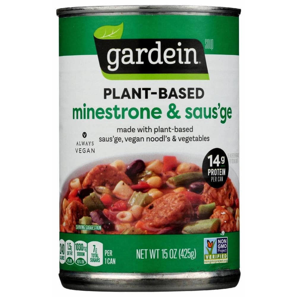 GARDEIN Grocery > Soups & Stocks GARDEIN: Soup Minestrone Sausage, 15 oz