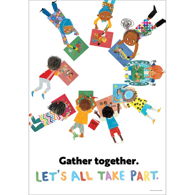 Gather Together Lets All Take Part All Are Welcome Poster (Pack of 12) - Motivational - Carson Dellosa Education