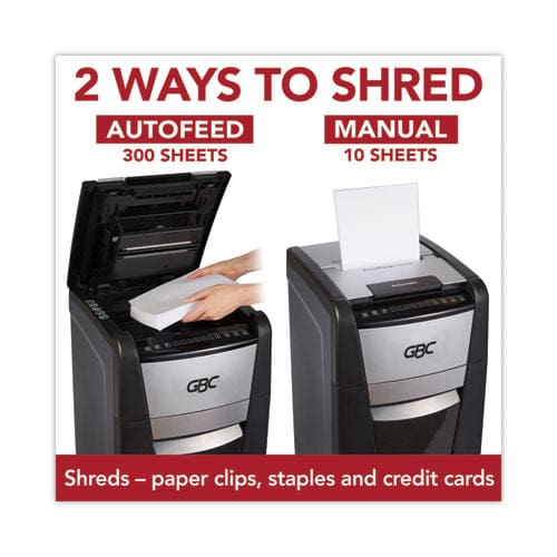 GBC Autofeed+ 300x Super Cross-cut Office Shredder 300 Auto/10 Manual Sheet Capacity - Technology - GBC®