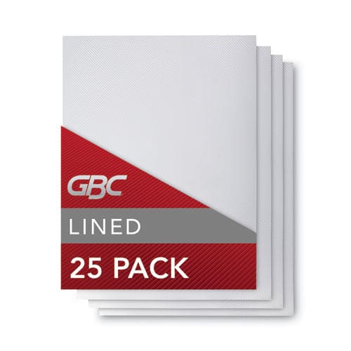 GBC Design View Poly Presentation Covers For Binding Systems Clear Lined 11 X 8.5 Unpunched 25/pack - Office - GBC®