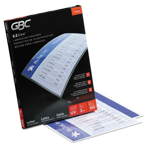 GBC Ezuse Thermal Laminating Pouches 10 Mil 9 X 11.5 Gloss Clear 50/box - Technology - GBC®