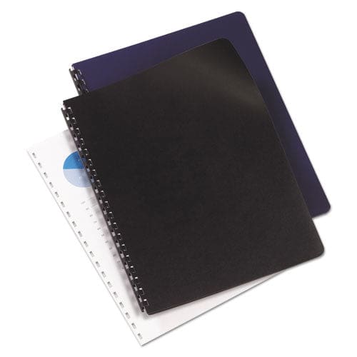 GBC Leather-look Presentation Covers For Binding Systems Black 11.25 X 8.75 Unpunched 50 Sets/pack - Office - GBC®