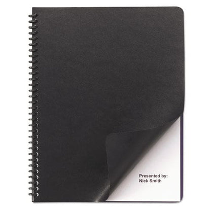 GBC Leather-look Presentation Covers For Binding Systems Black 11.25 X 8.75 Unpunched 50 Sets/pack - Office - GBC®