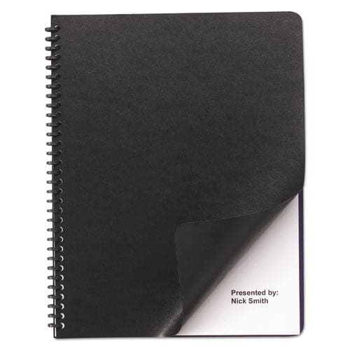 GBC Leather-look Presentation Covers For Binding Systems Black 11 X 8.5 Unpunched 200 Sets/box - Office - GBC®