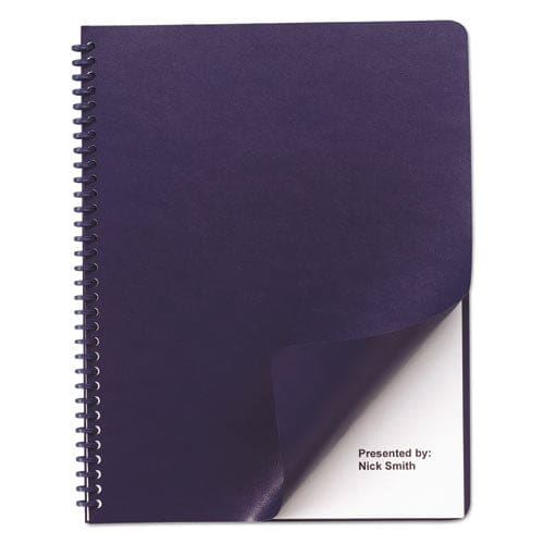 GBC Leather-look Presentation Covers For Binding Systems Navy 11.25 X 8.75 Unpunched 100 Sets/box - Office - GBC®