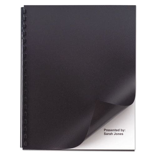 GBC Opaque Plastic Presentation Covers For Binding Systems Black 11 X 8.5 Unpunched 50/pack - Office - GBC®