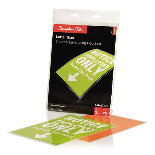 GBC Ultraclear Thermal Laminating Pouches 3 Mil 9 X 11.5 Gloss Clear 25/pack - Technology - GBC®