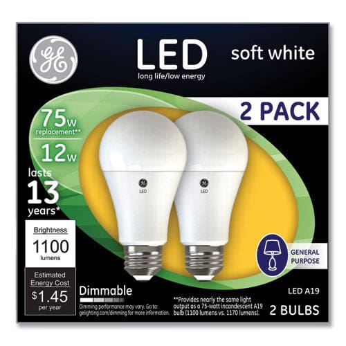 GE 75w Led Bulbs A19 12 W Soft White 2/pack - Technology - GE