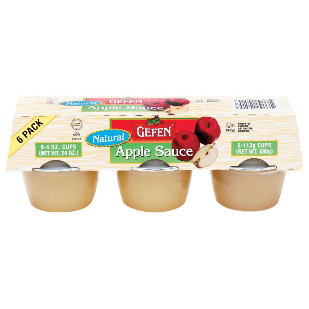 GEFEN GEFEN Natural Apple Sauce Cups 6Pack, 24 oz