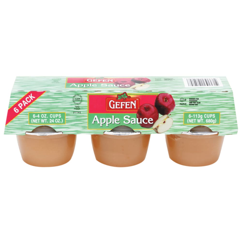 GEFEN GEFEN Regular Apple Sauce Cups 6Pack, 24 oz