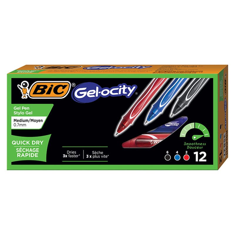 Gel Ocity Gel Pens Black Blue & Red (Pack of 2) - Pens - Bic Usa Inc