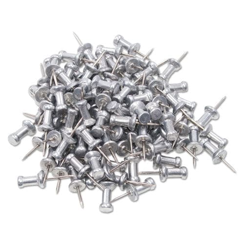 GEM Aluminum Head Push Pins Aluminum Silver 0.38 100/box - School Supplies - GEM®
