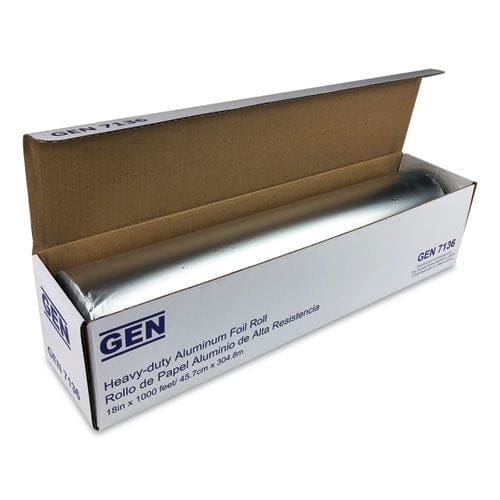 GEN Heavy-duty Aluminum Foil Roll 18 X 1,000 Ft 2/carton - Food Service - GEN