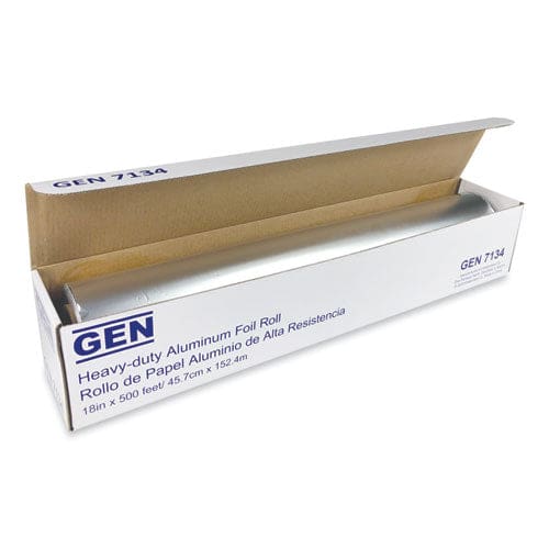 GEN Heavy-duty Aluminum Foil Roll 18 X 500 Ft 4/carton - Food Service - GEN