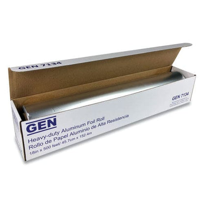 GEN Heavy-duty Aluminum Foil Roll 18 X 500 Ft - Food Service - GEN