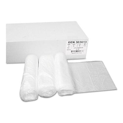 GEN High Density Can Liners 30 Gal 10 Microns 30 X 36 Natural 25 Bags/roll 20 Rolls/carton - Janitorial & Sanitation - GEN