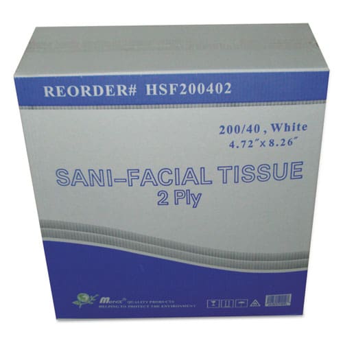 GEN Sani Facial Tissue 2-ply White 40 Sheets/box - Janitorial & Sanitation - GEN