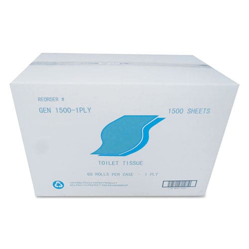 GEN Small Roll Bath Tissue Septic Safe 1-ply White 1,500 Sheets/roll 60 Rolls/carton - Janitorial & Sanitation - GEN