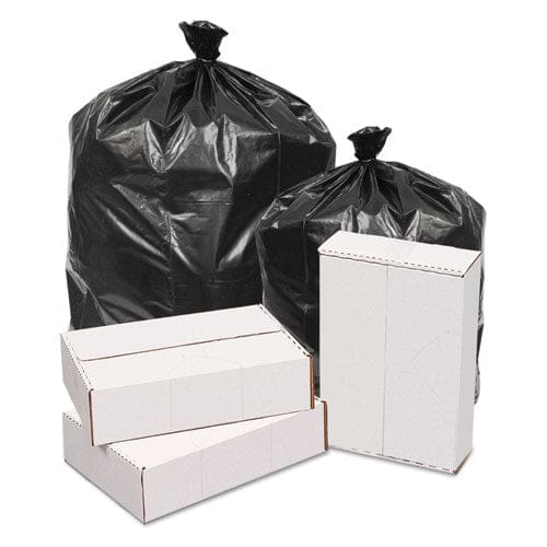GEN Waste Can Liners 60 Gal 1.6 Mil 38 X 58 Black 10 Bags/roll 10 Rolls/carton - Janitorial & Sanitation - GEN