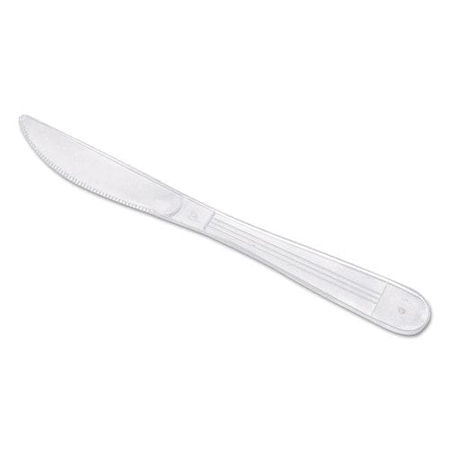 GEN Wrapped Cutlery 6.25 Knife Mediumweight Polypropylene White 1,000/carton - Food Service - GEN